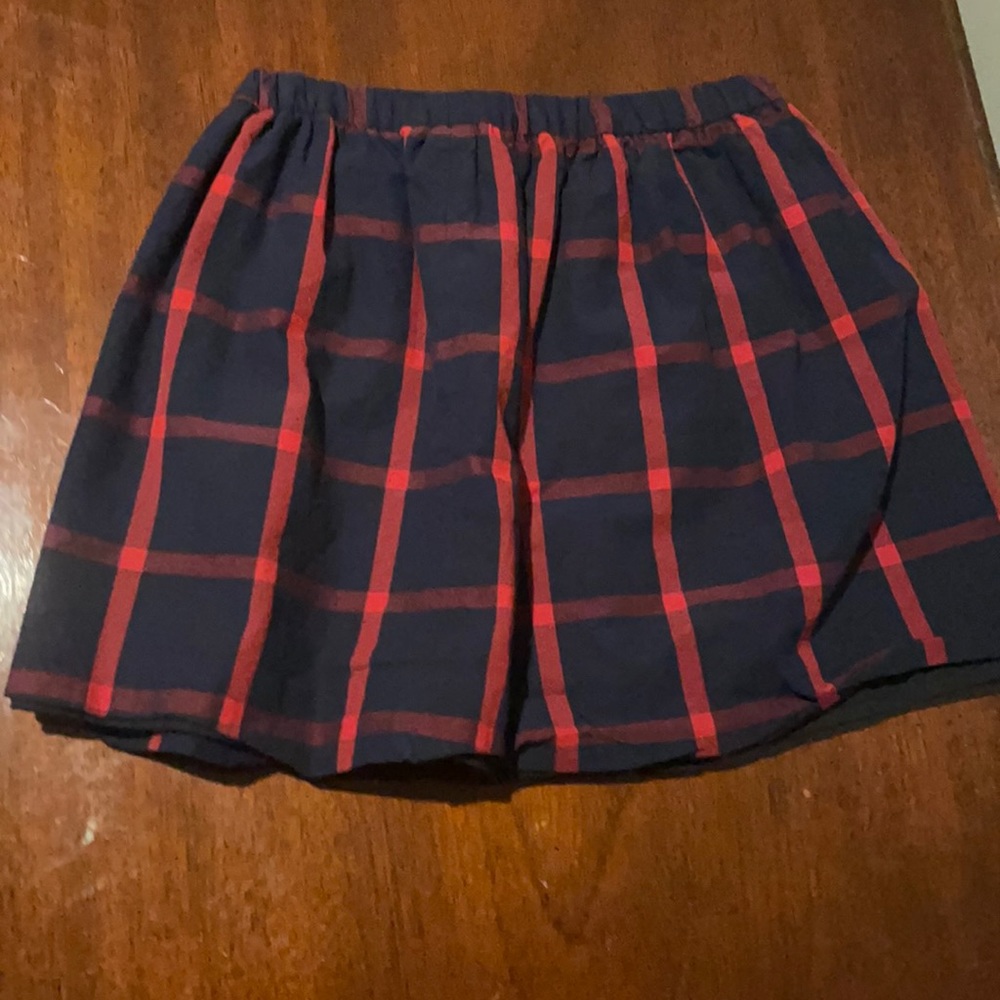 Crew cuts red and navy striped skirt girls 6-7